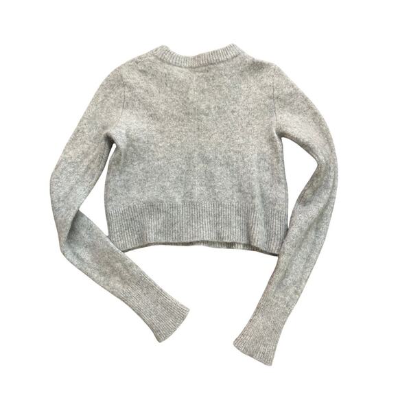 The Group by Babaton Gray Luxe Cashmere Cropped Crew Neck Sweater Size Small - Picture 2 of 8